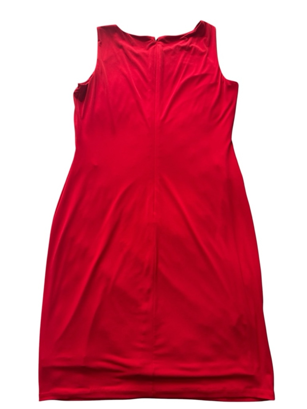 Calvin Klein Red Sleeveless Midi Dress with Studded Side Panels – Bodycon - Picture 4 of 5